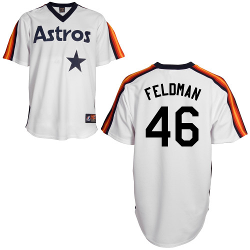 Scott Feldman #46 MLB Jersey-Houston Astros Men's Authentic Home Alumni Association Baseball Jersey